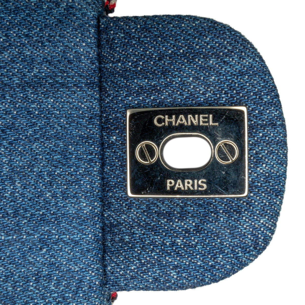 Chanel Mini Rectangular Classic Denim Tweed Framed Single Flap (SHG-CEpiud)