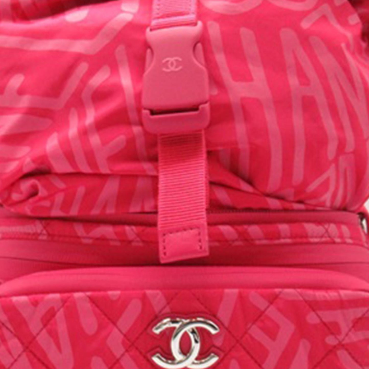 Chanel Printed Nylon Coco Neige Convertible Backpack (SHG-P2b20T)