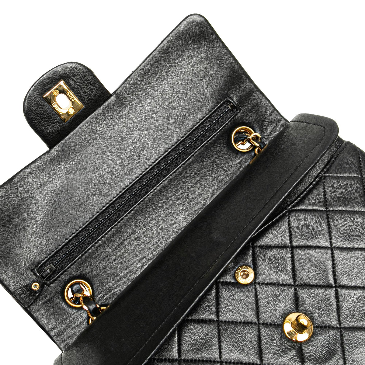 Chanel Small Classic Lambskin Double Flap (SHG-uhzzcD)
