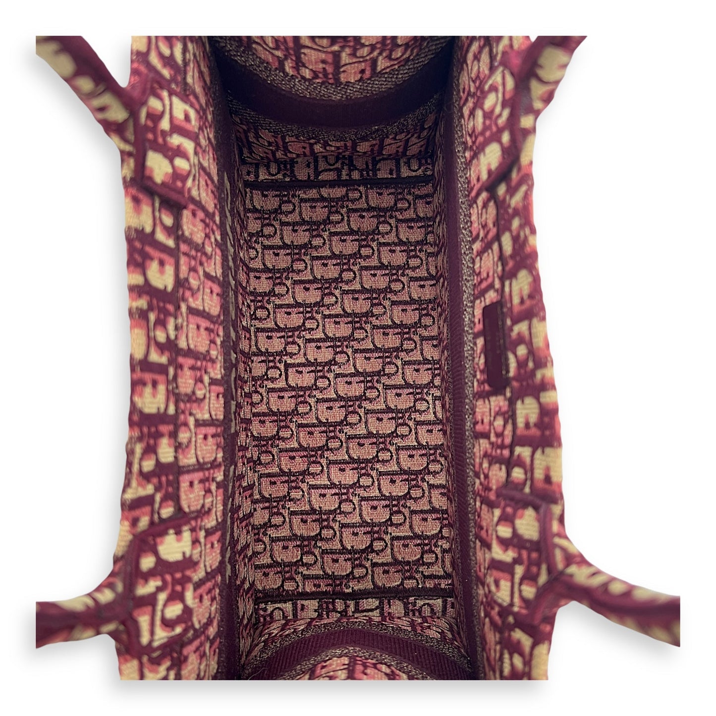 Book Tote Top Handle Bag Medium Red in Jacquard