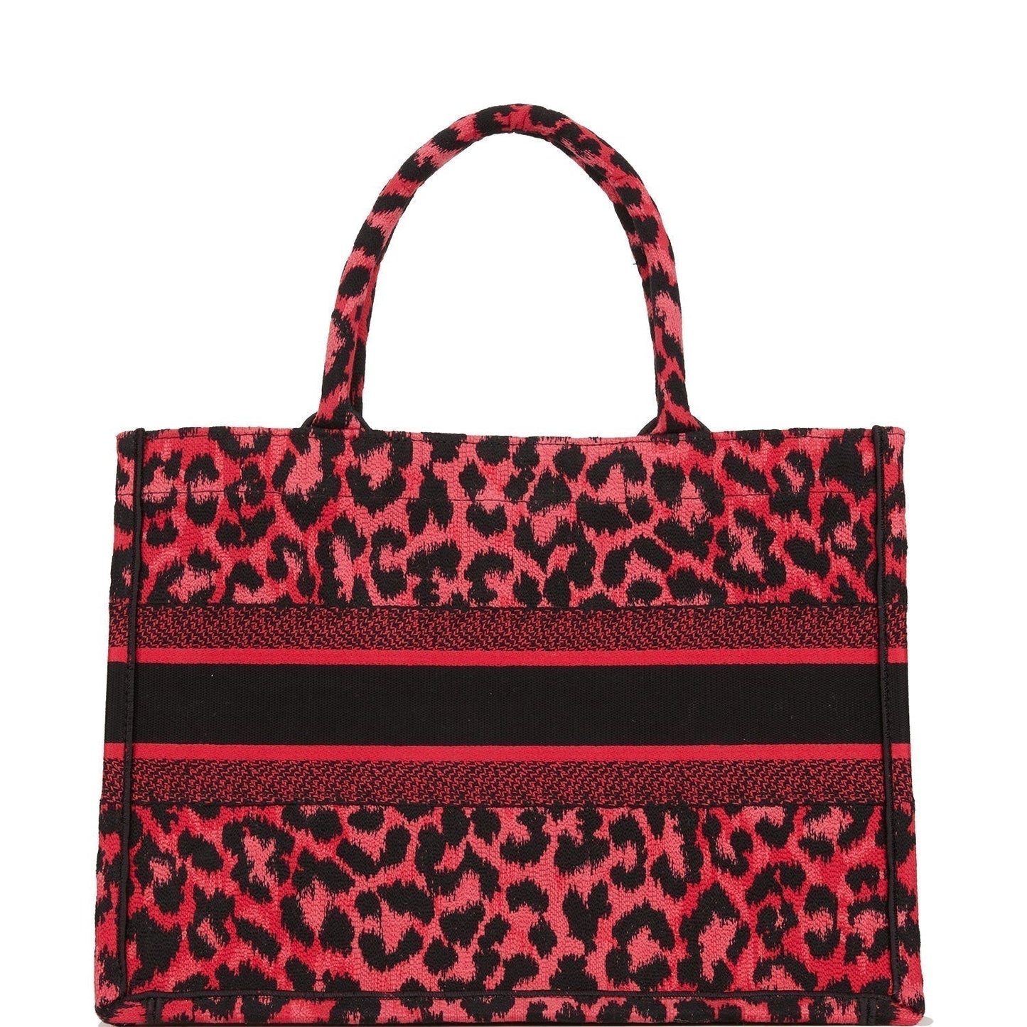 Christian Dior Book Tote Fuchsia Leopard Canvas