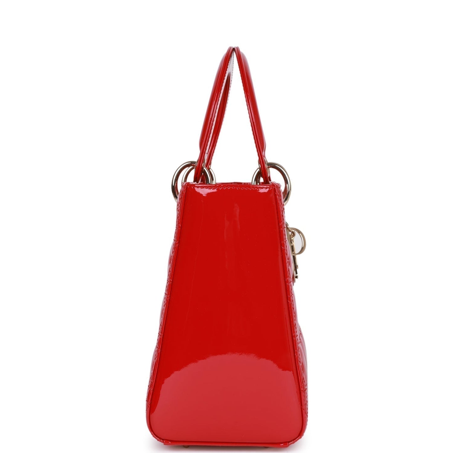 Christian Dior MeDior Tote Red Patent Gold Hardware