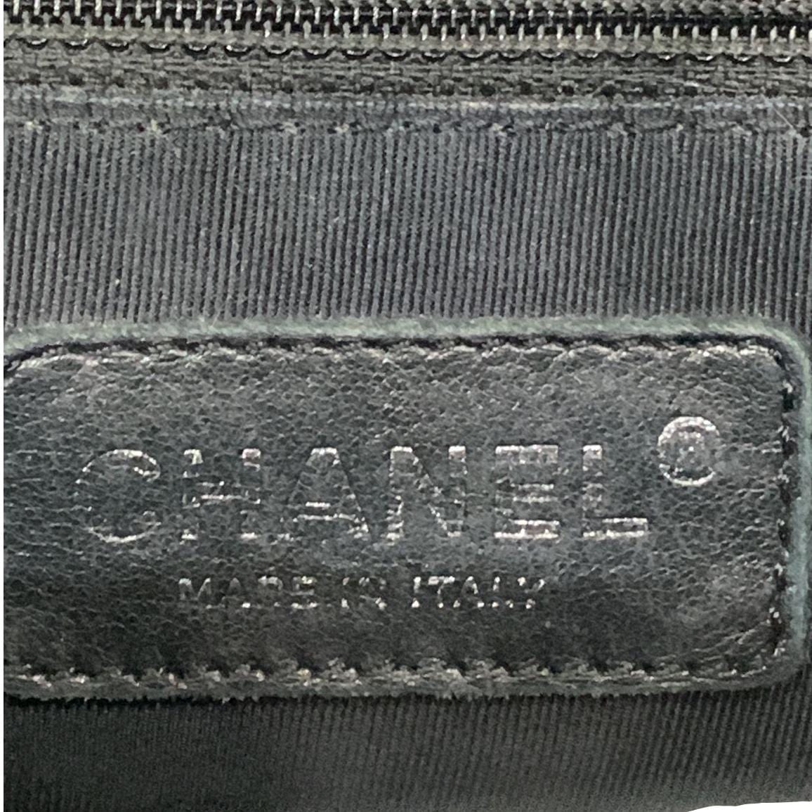 CHANEL PST Caviar Leather Quilted Shopping Tote Bag Black