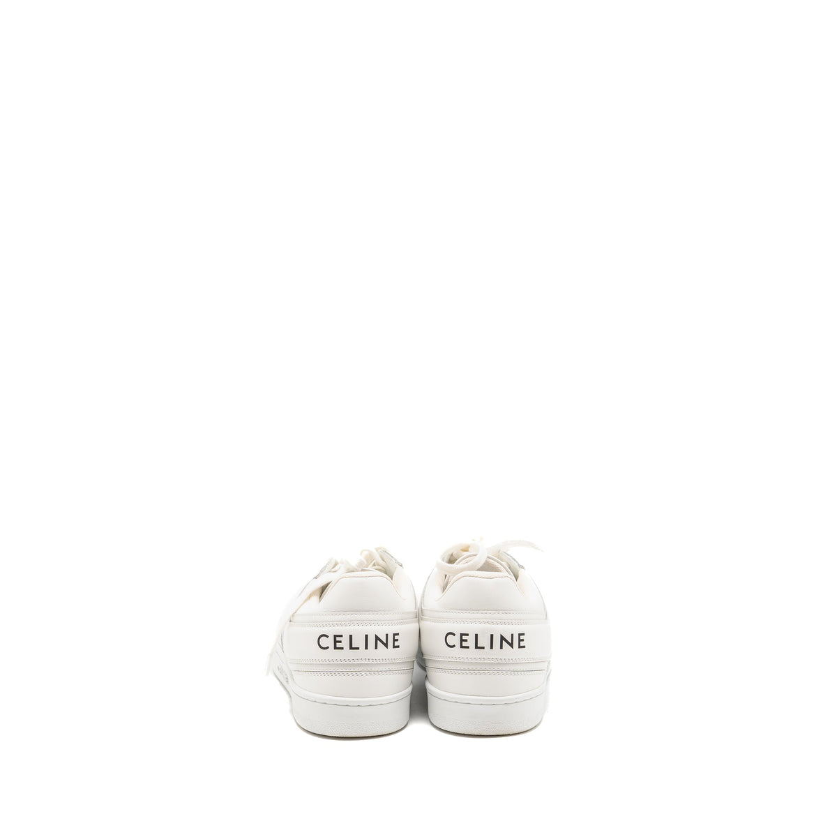 Celine Size 38 trainer low lace-up sneaker calfskin white
