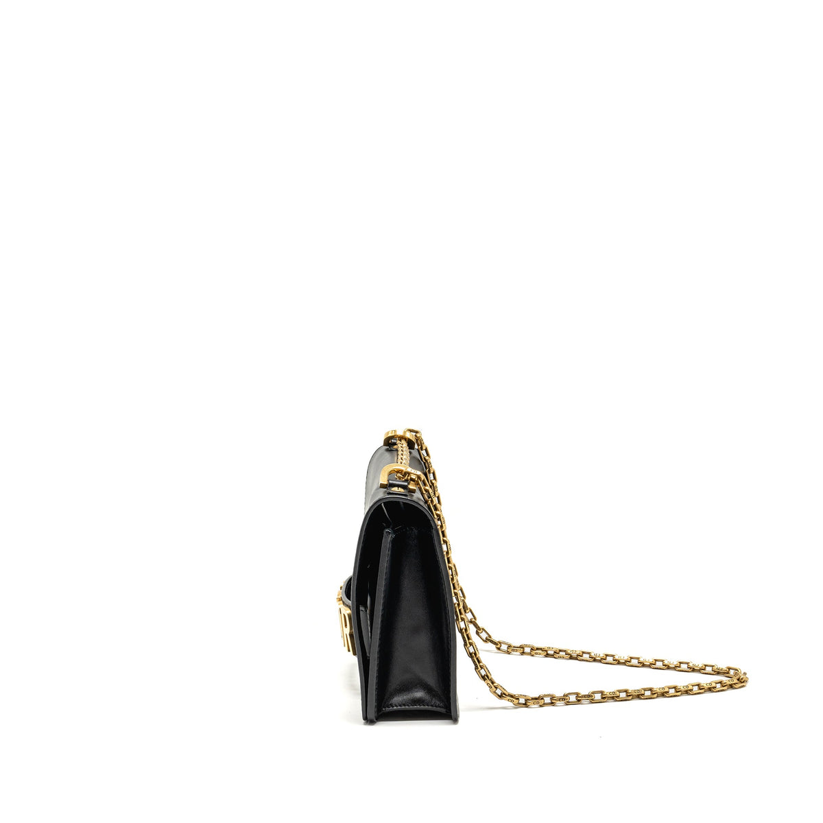 DIOR J'ADIOR Medium Flap Bag With Chain Leather Black GHW