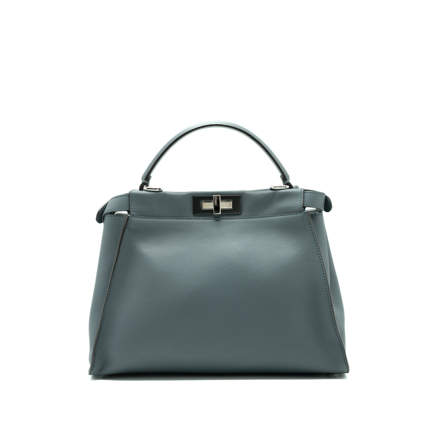 Fendi medium peekaboo leather light blue SHW