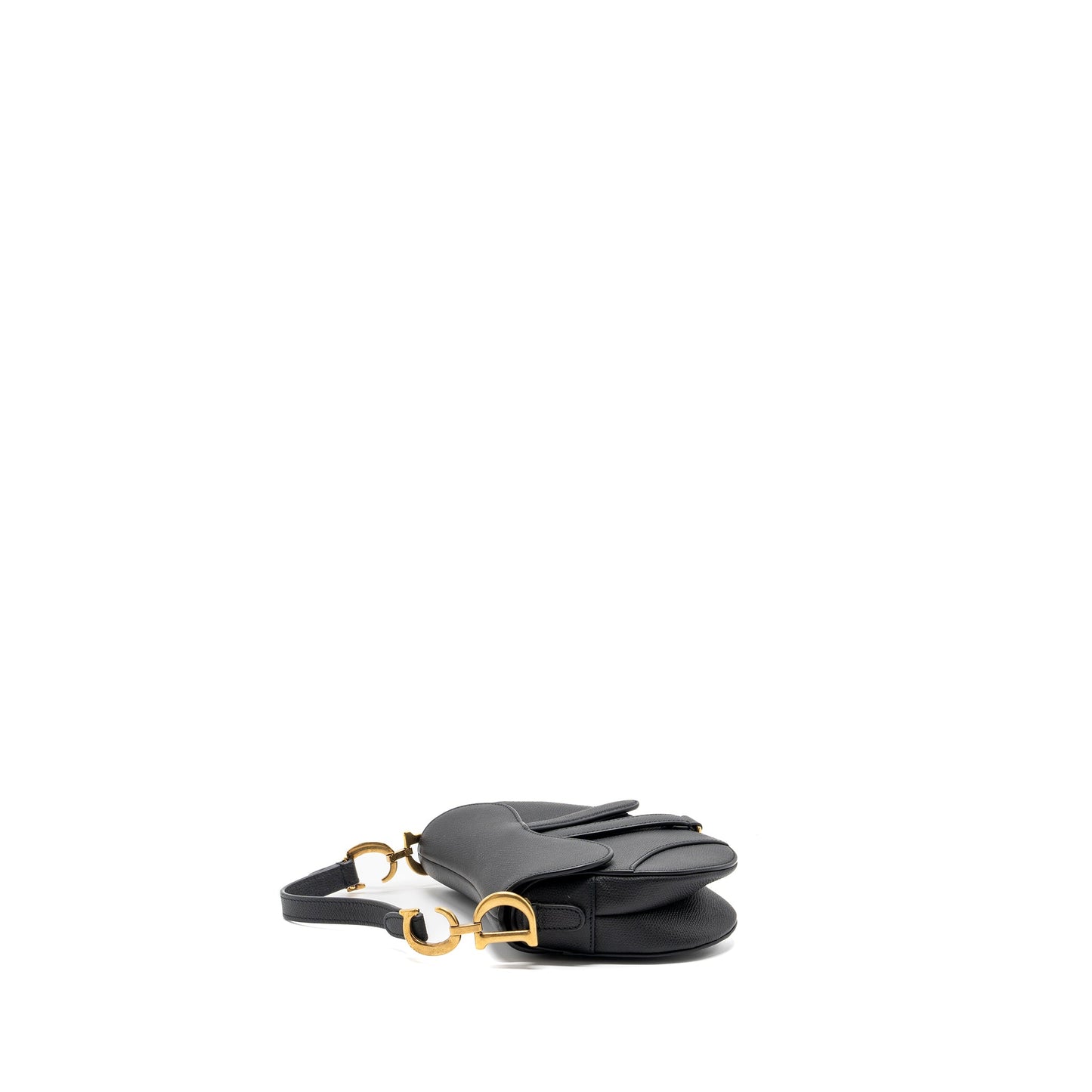 Dior Mini Saddle Bag Calfskin Black GHW With An Extra Dior Strap