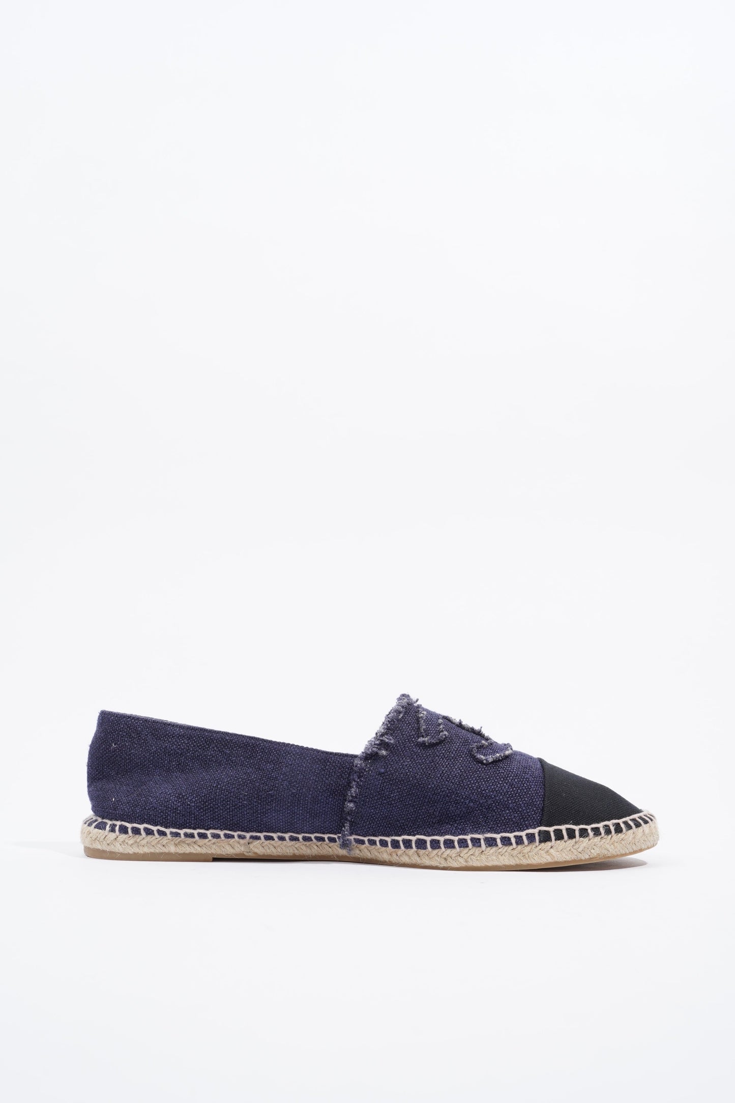 Chanel CC Logo Espadrilles Navy Black EU 46 UK 12