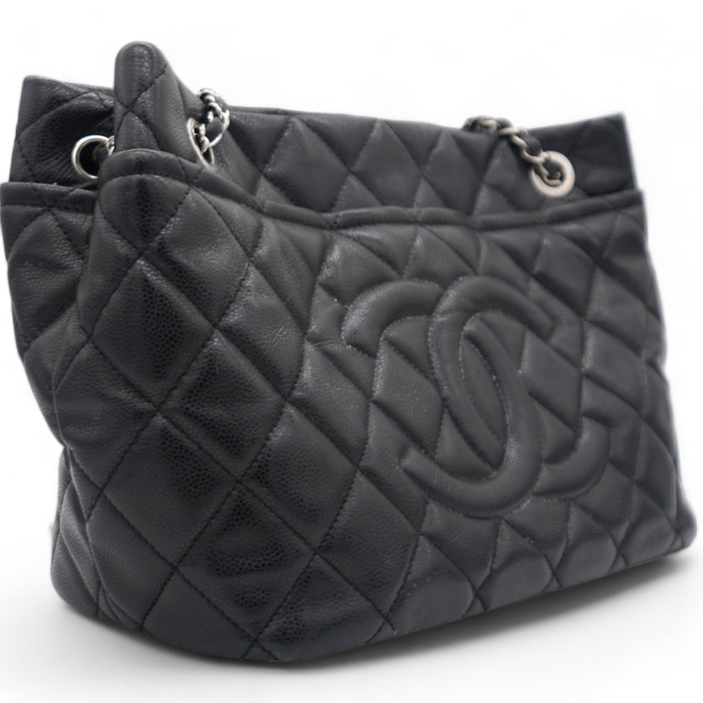 Chanel Caviar Quilted CC Timeless Soft Tote Black