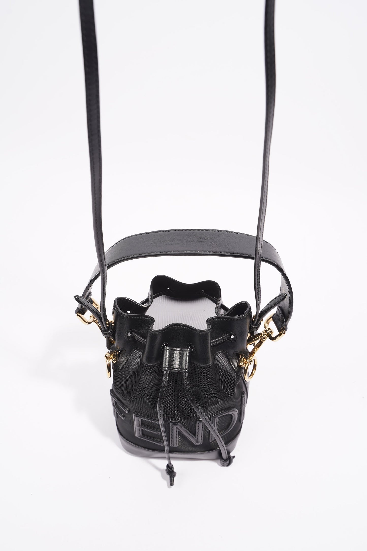 Fendi Womens Mon Tresor Mini Bag Black