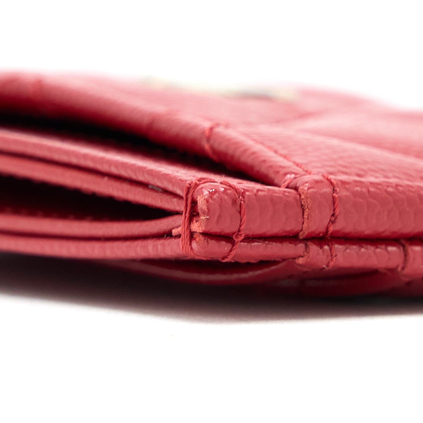 Chanel Classic Holder Caviar Red with SHW