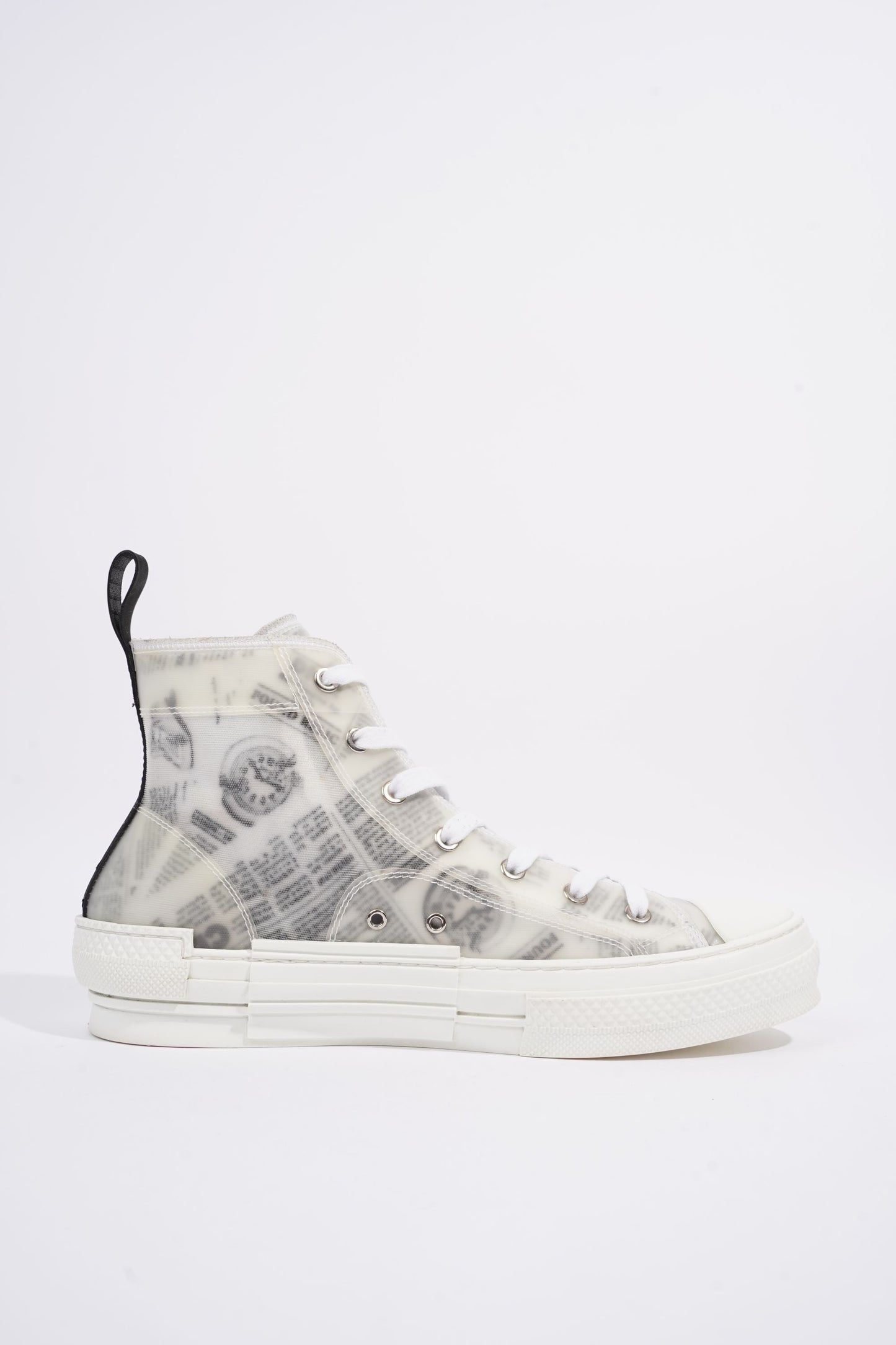 Christian Dior Men B23 White / Black Paper Print EU 41.5 / UK 7.5