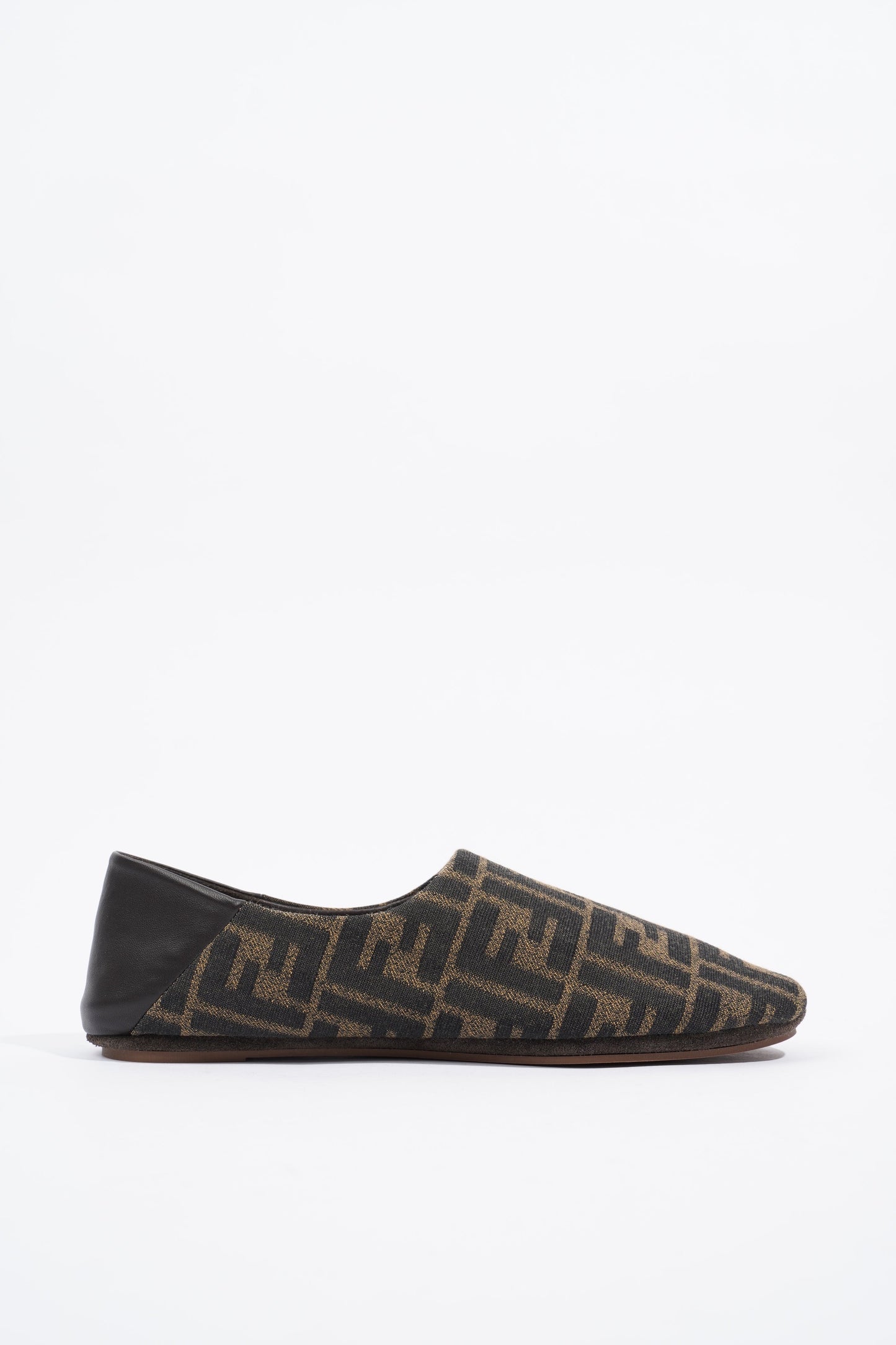 Fendi FF Logo Slippers Brown / Beige EU 38 / UK 5