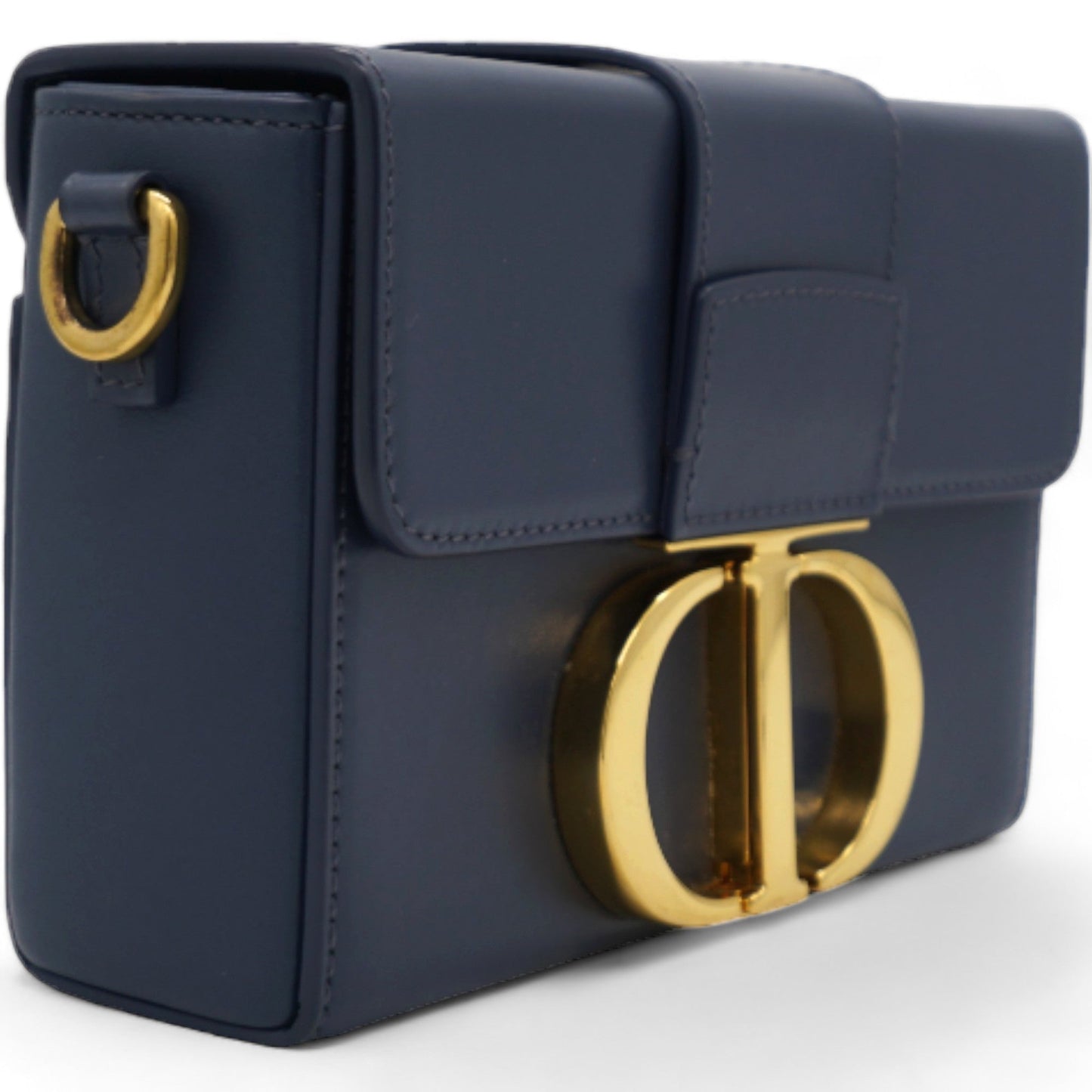 Dior Smooth Calfskin Gradient 30 Montaigne Box Bag Indigo Blue