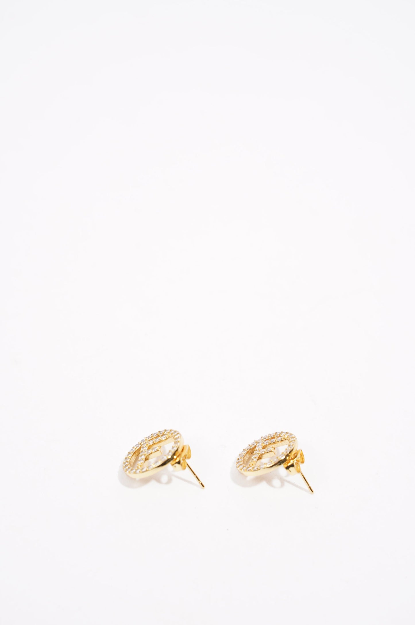 Fendi Womens F Is Fendi Earrings Gold