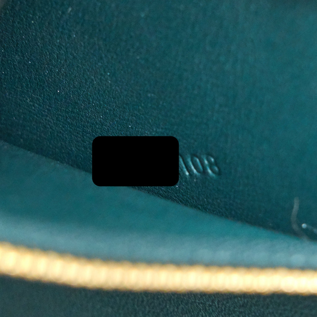 Celine Frame Bag Calfskin Navy/Dark Green GHW