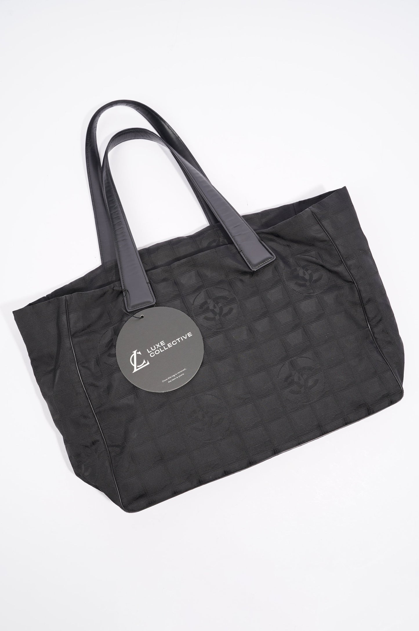 Chanel Womens Vintage Travel Line Tote Black