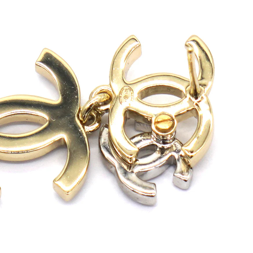 Chanel Triple CC Crystal Drop Earrings