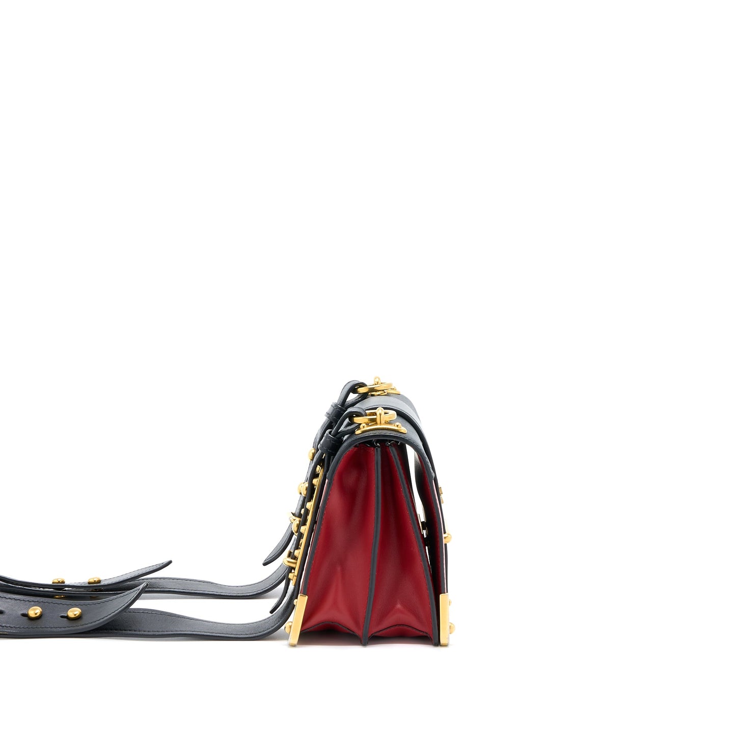 Prada Cashier Bag Calfskin Red /Black GHW