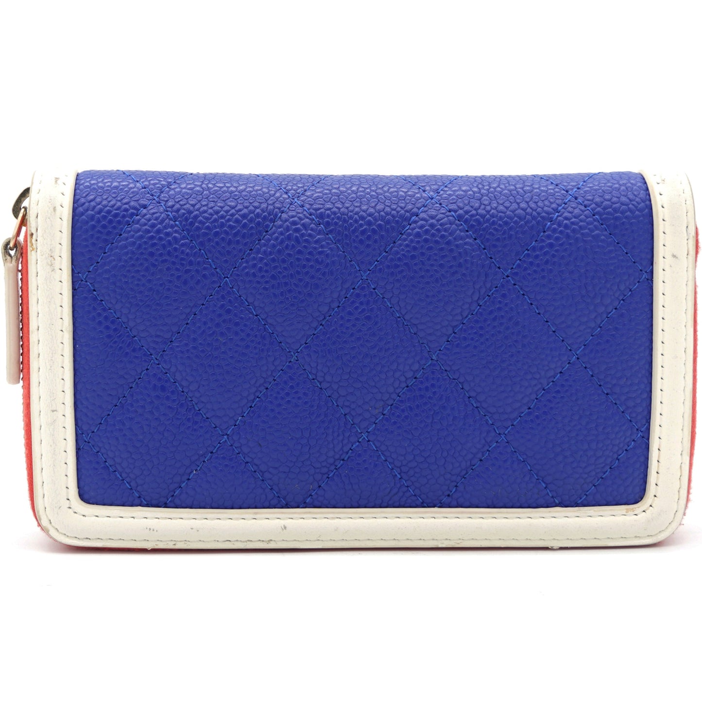 Chanel Caviar CC Filigree Zip Around Wallet