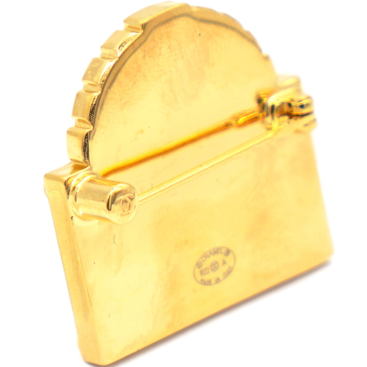 Chanel Rue Cambon Gold Dome Brooch