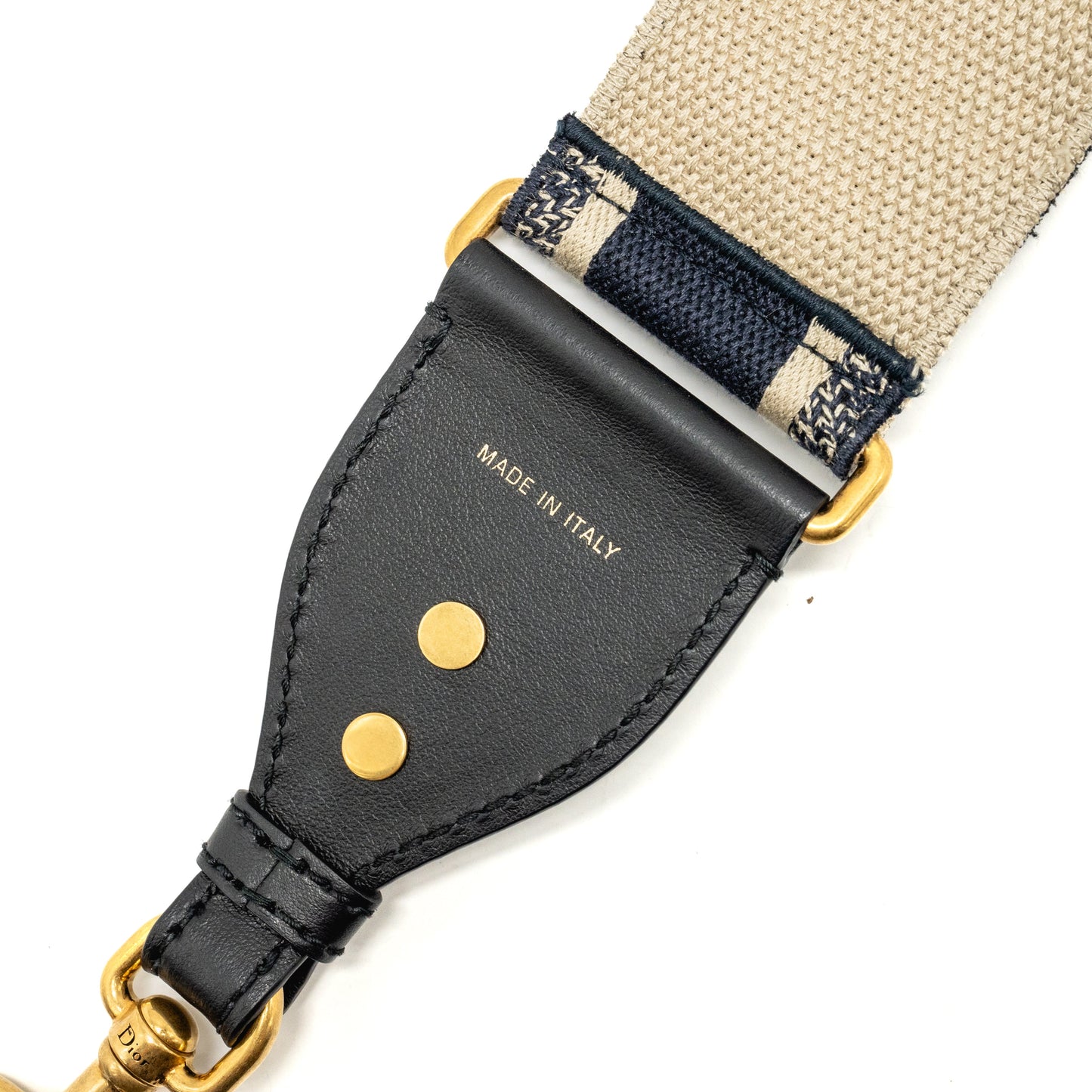 Dior Shoulder Strap Oblique Canvas Black/ Navy GHW