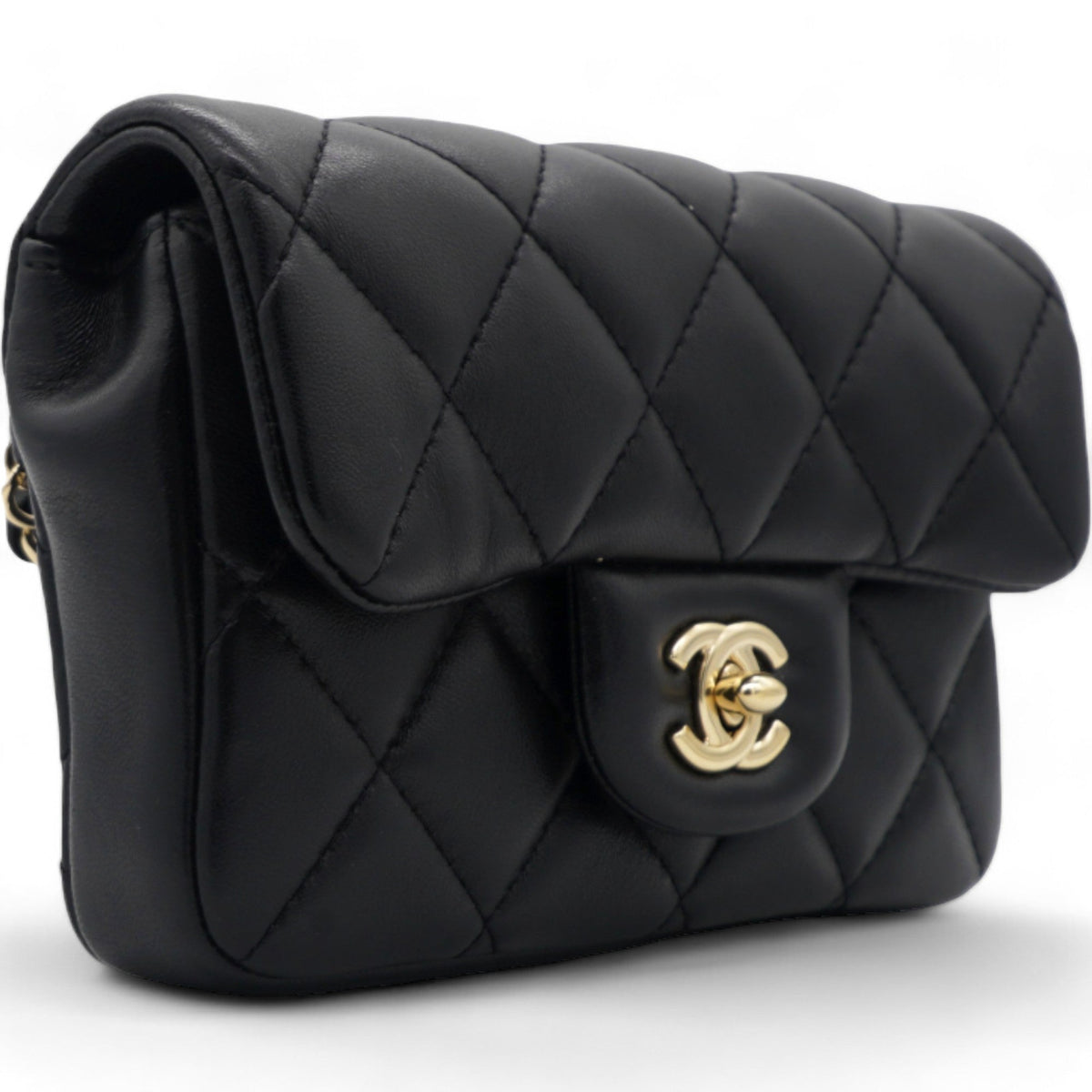 Chanel Lambskin Quilted Mini My Precious Flap Black