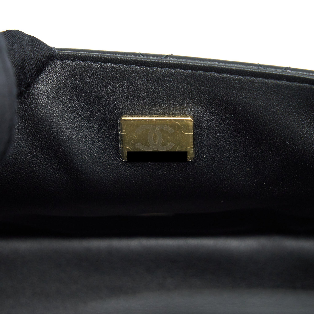 Chanel Mini Square Flap Bag Lambskin Black LGHW(Microchip)