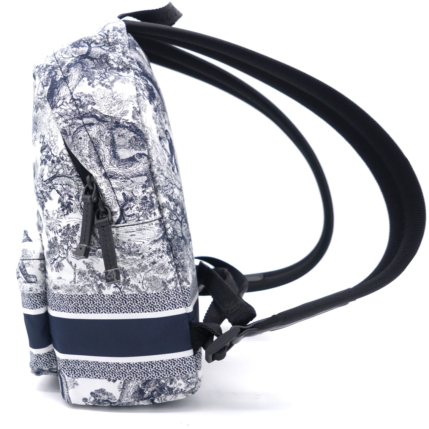 Dior Small Diortravel Backpack Blue Toile De Jouy Reverse Technical Fabric