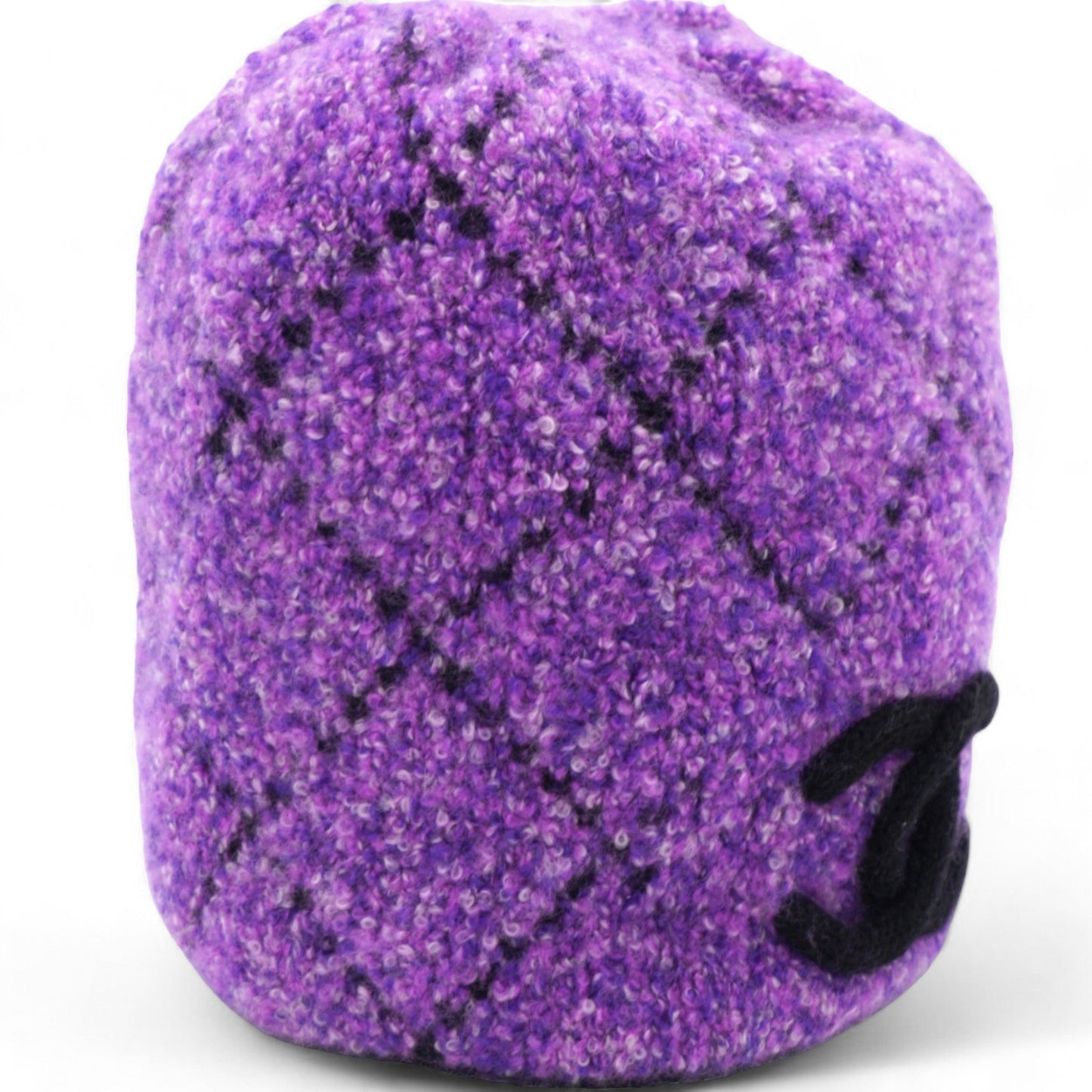 Chanel CC Logo Cashmere Hat Violet Purple