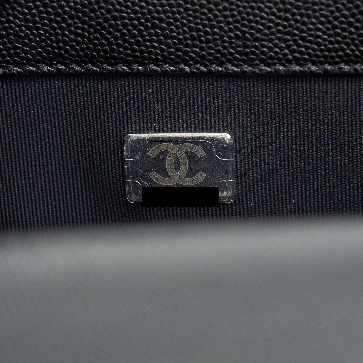 Chanel Small Boy Bag Caviar Black Ruthenium Sliver Hardware (Microchip)