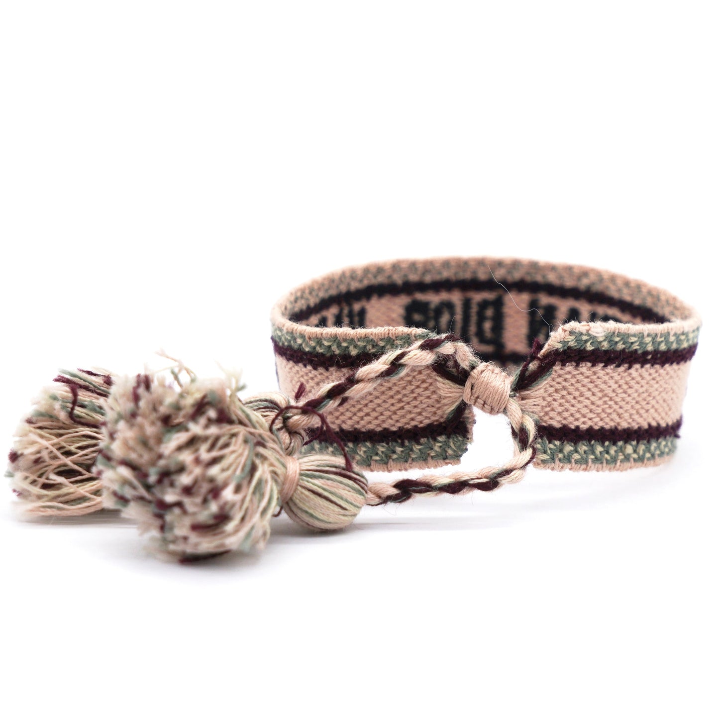Dior Woven Cotton J'Adior Friendship Bracelet Pink