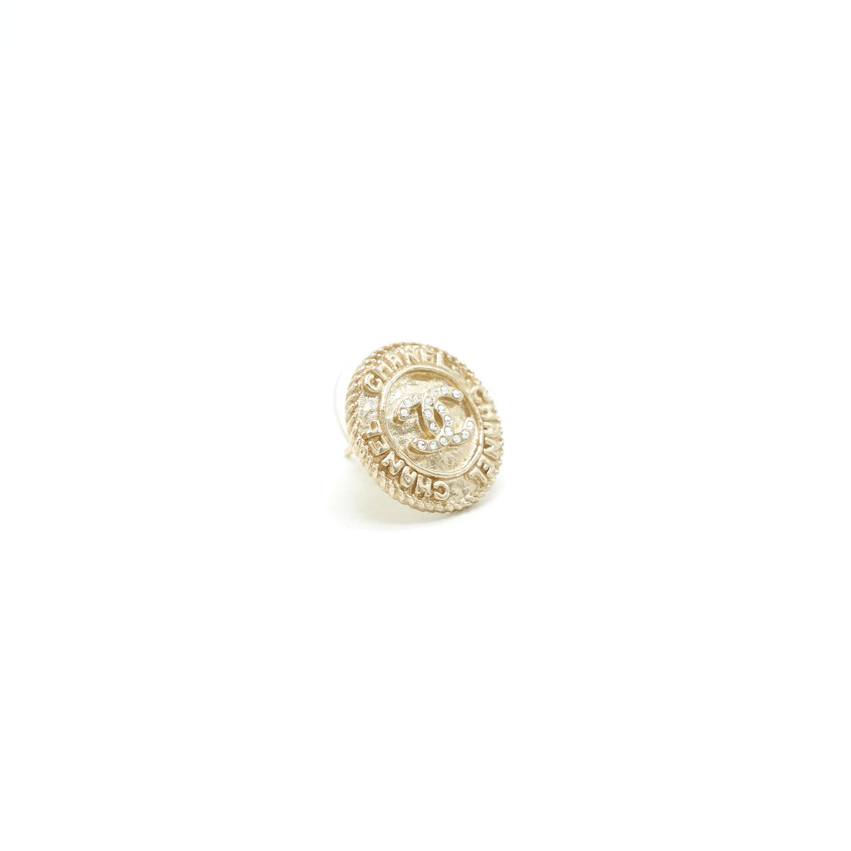Chanel Round CC Earing light Gold