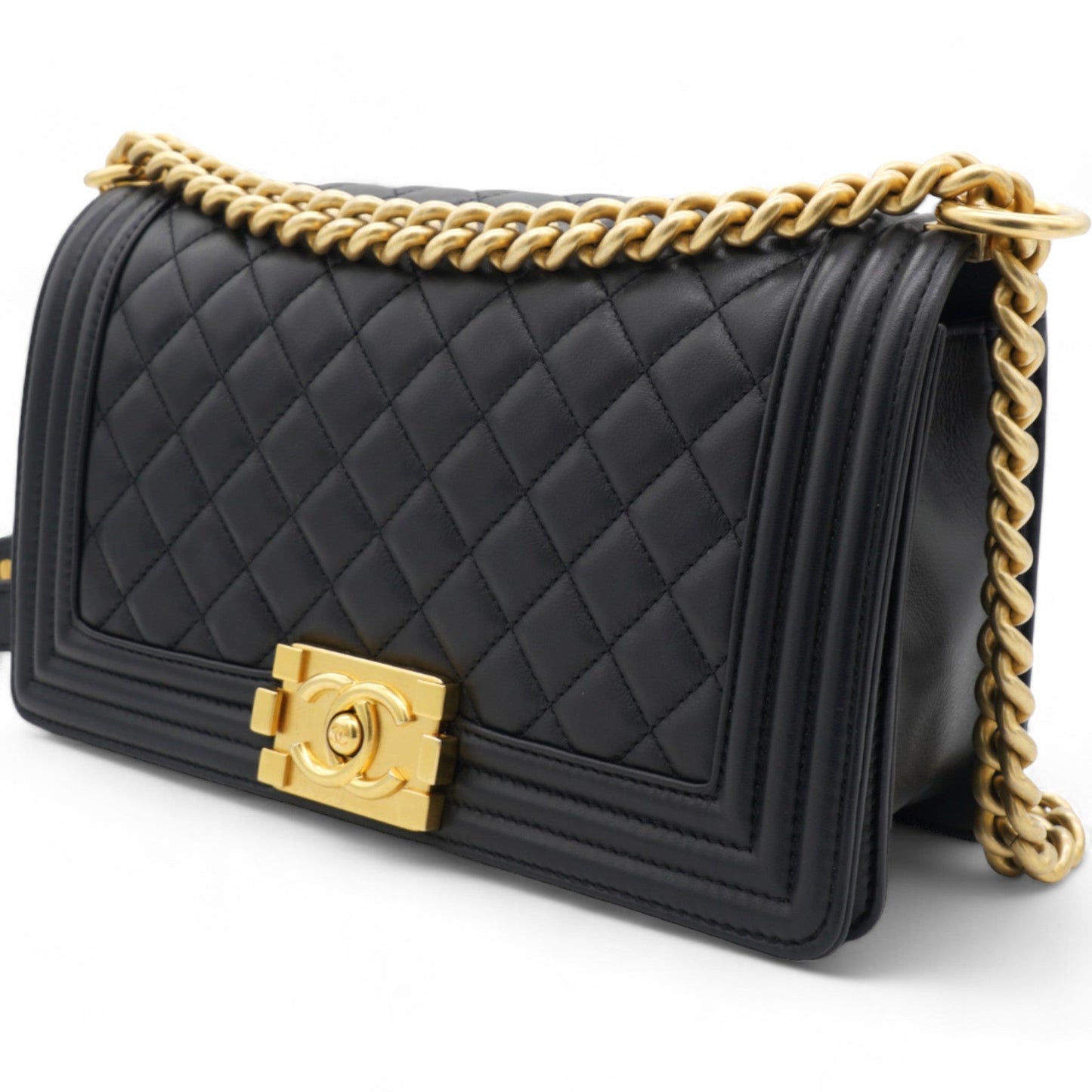 Chanel Calfskin Quilted New Medium Boy Flap Black