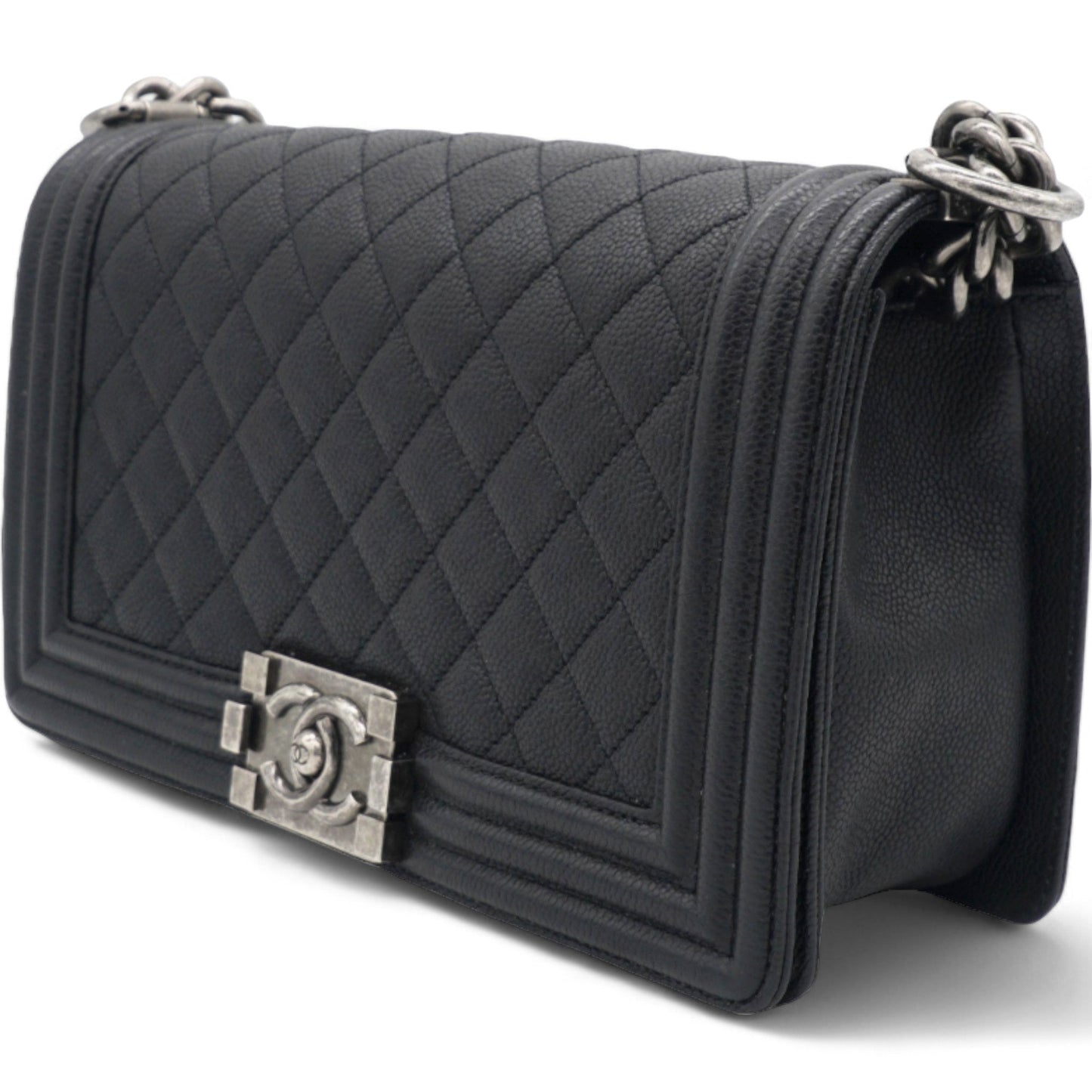 Chanel Caviar Quilted Medium Boy Flap Black