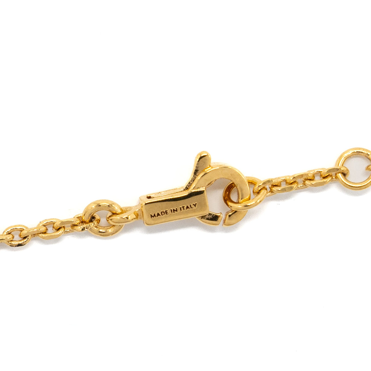 Celine Padlock Charm/Key Bracelet Gold Tone
