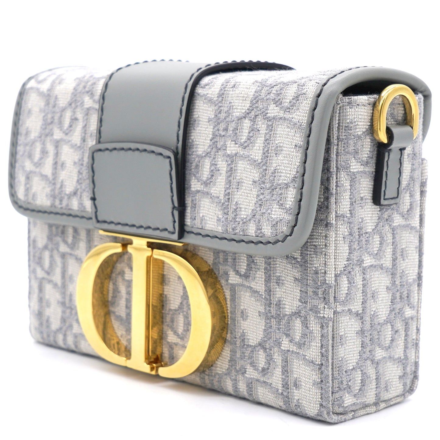 Dior 30 Montaigne Box Bag Gray Dior Oblique Jacquard