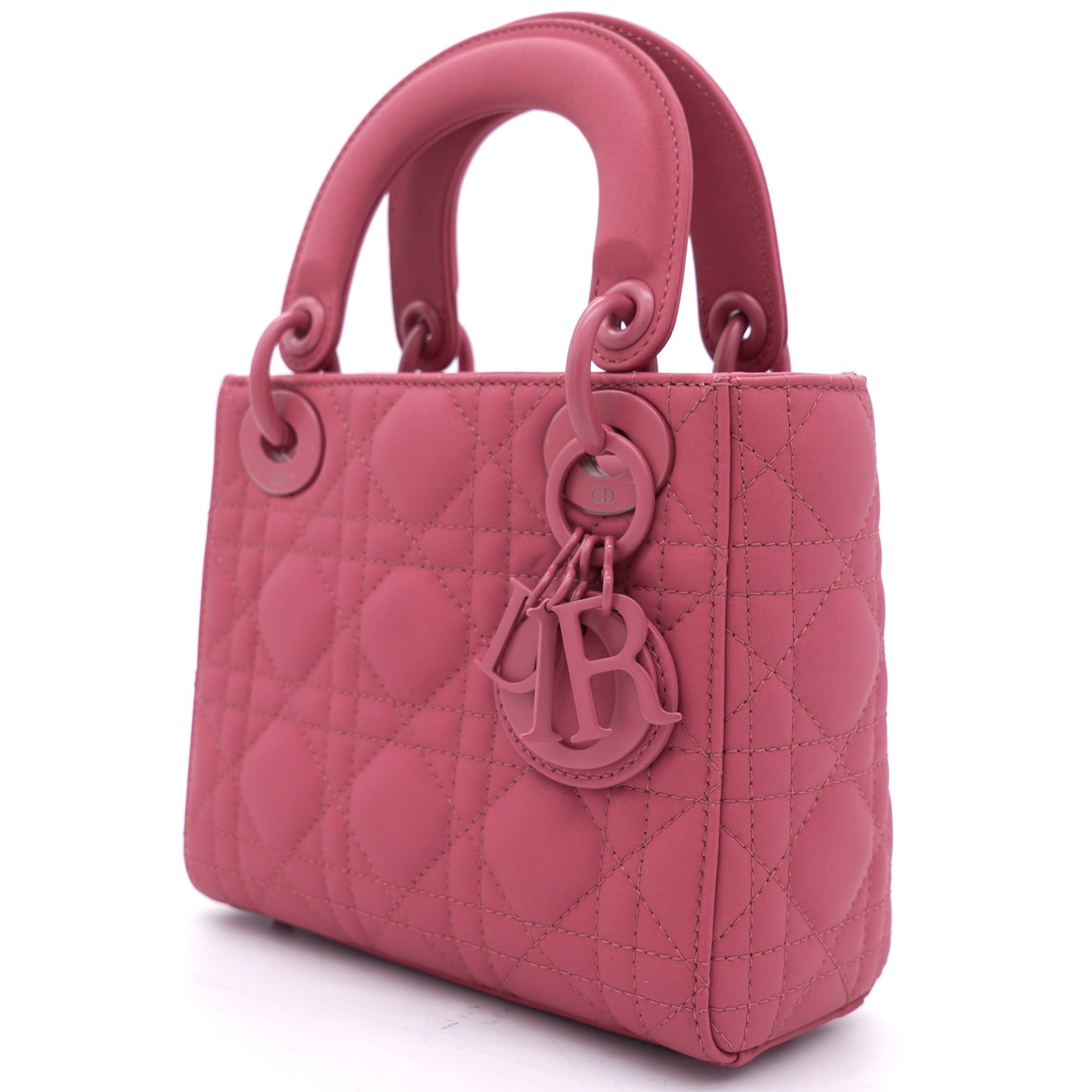 Dior Ultra Matte Calfskin Cannage Mini Lady Dior Pink