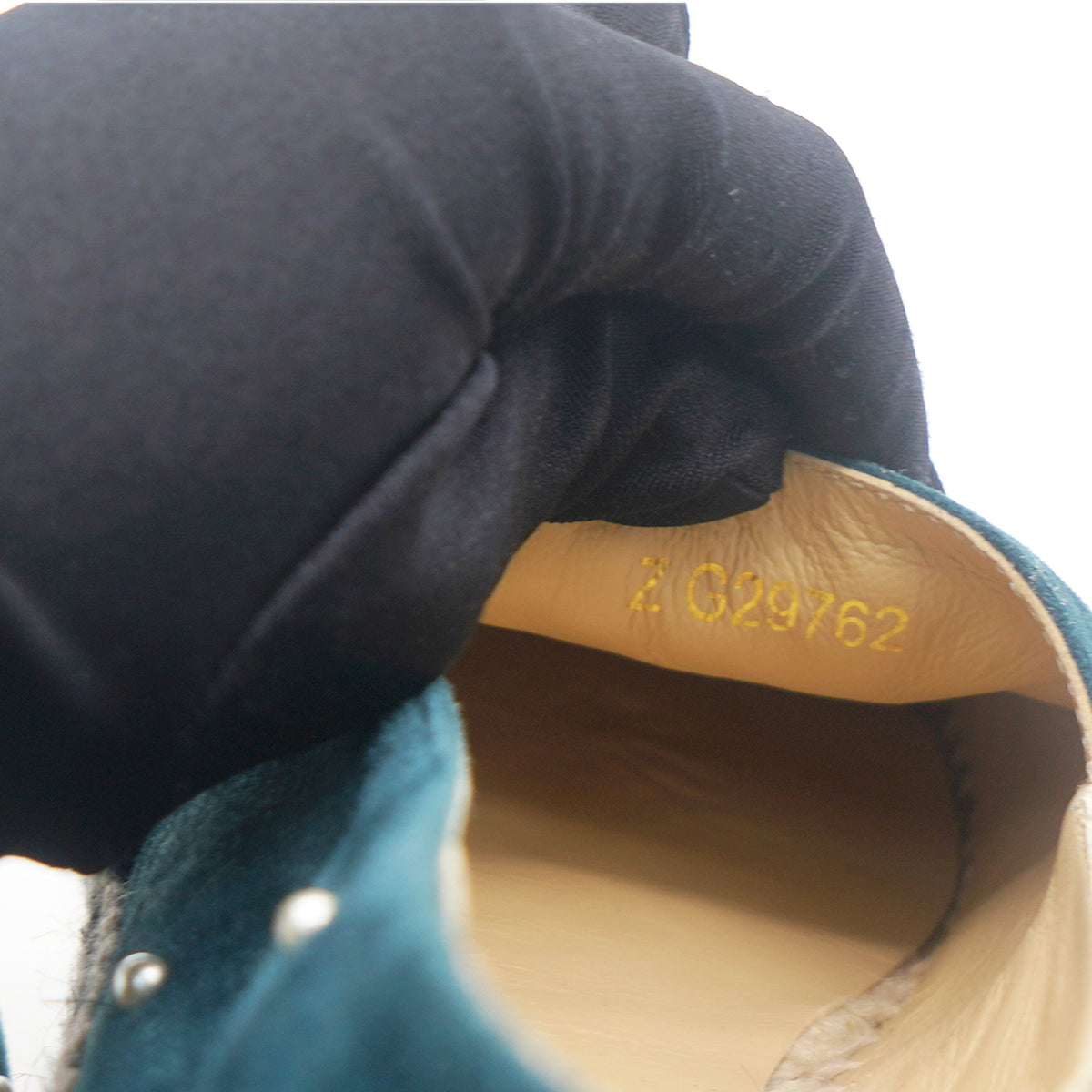 Chanel Suede Pearl CC Espadrilles 37 Teal