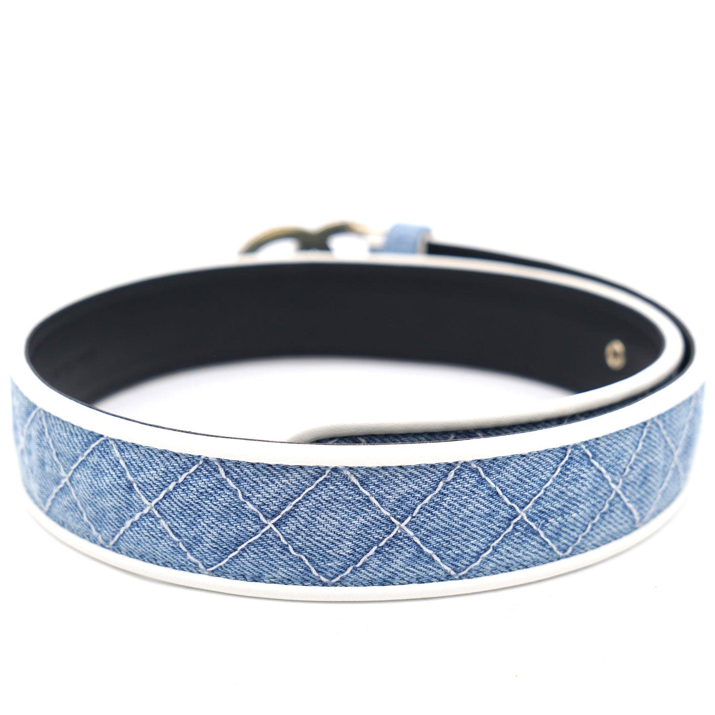 Chanel Denim CC Belt 70 Blue