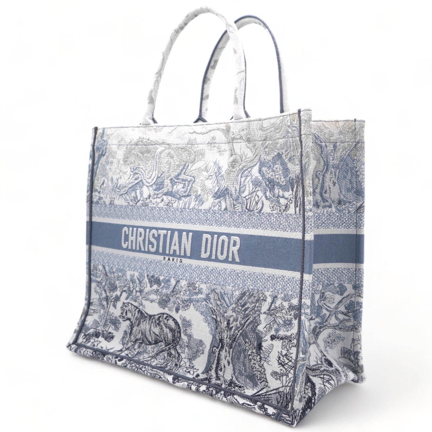 Dior Gradient Blue Toile de Jouy Large Dior Book Tote