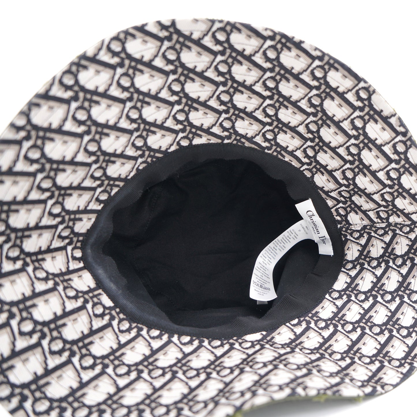 Dior Camouflage Logo Bucket Hat 57 Green