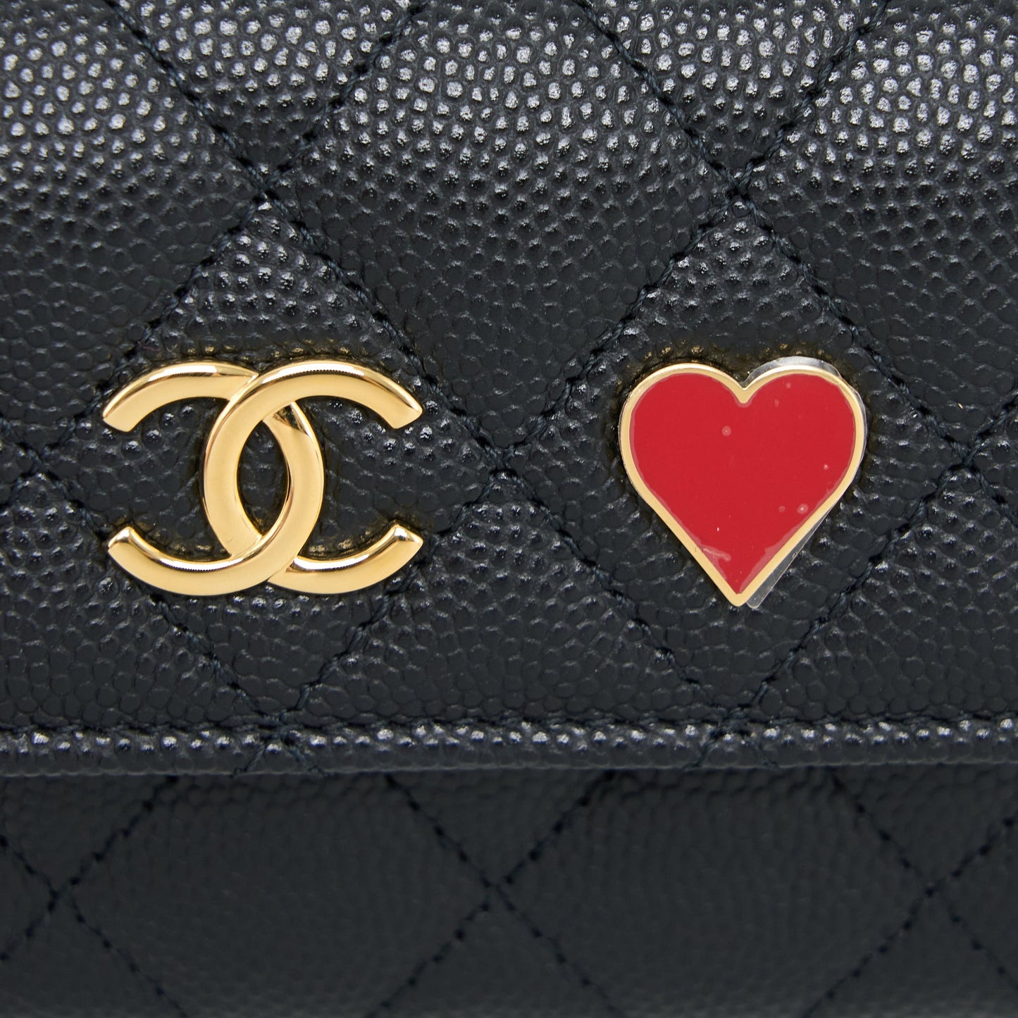 Chanel 23C Limited Edition Holder Caviar Black GHW (Microchip)
