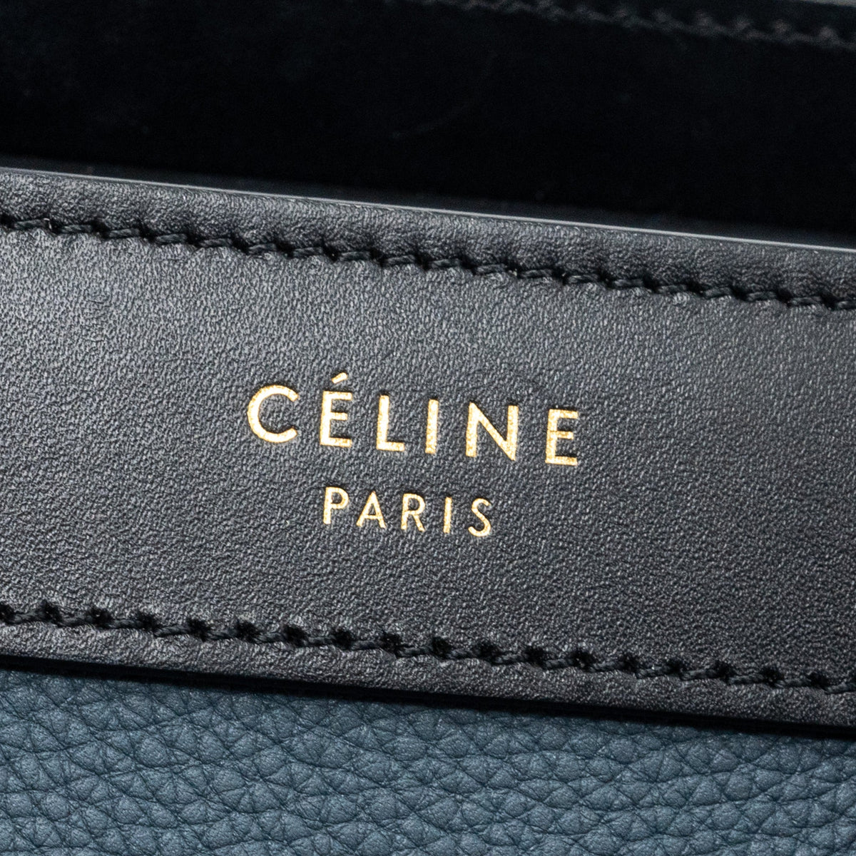Celine Nano Luggage Bag Multi Colour blue/dark blue/black GHW