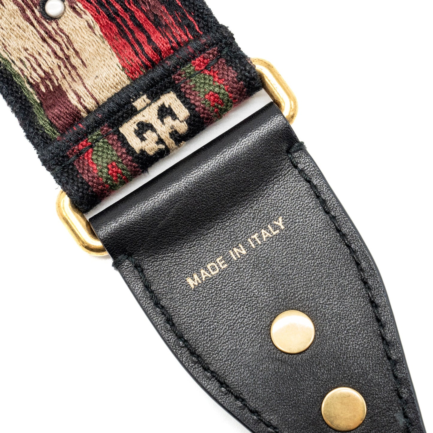 Dior shoulder strap oblique canvas/ calfskin red/multicolour GHW