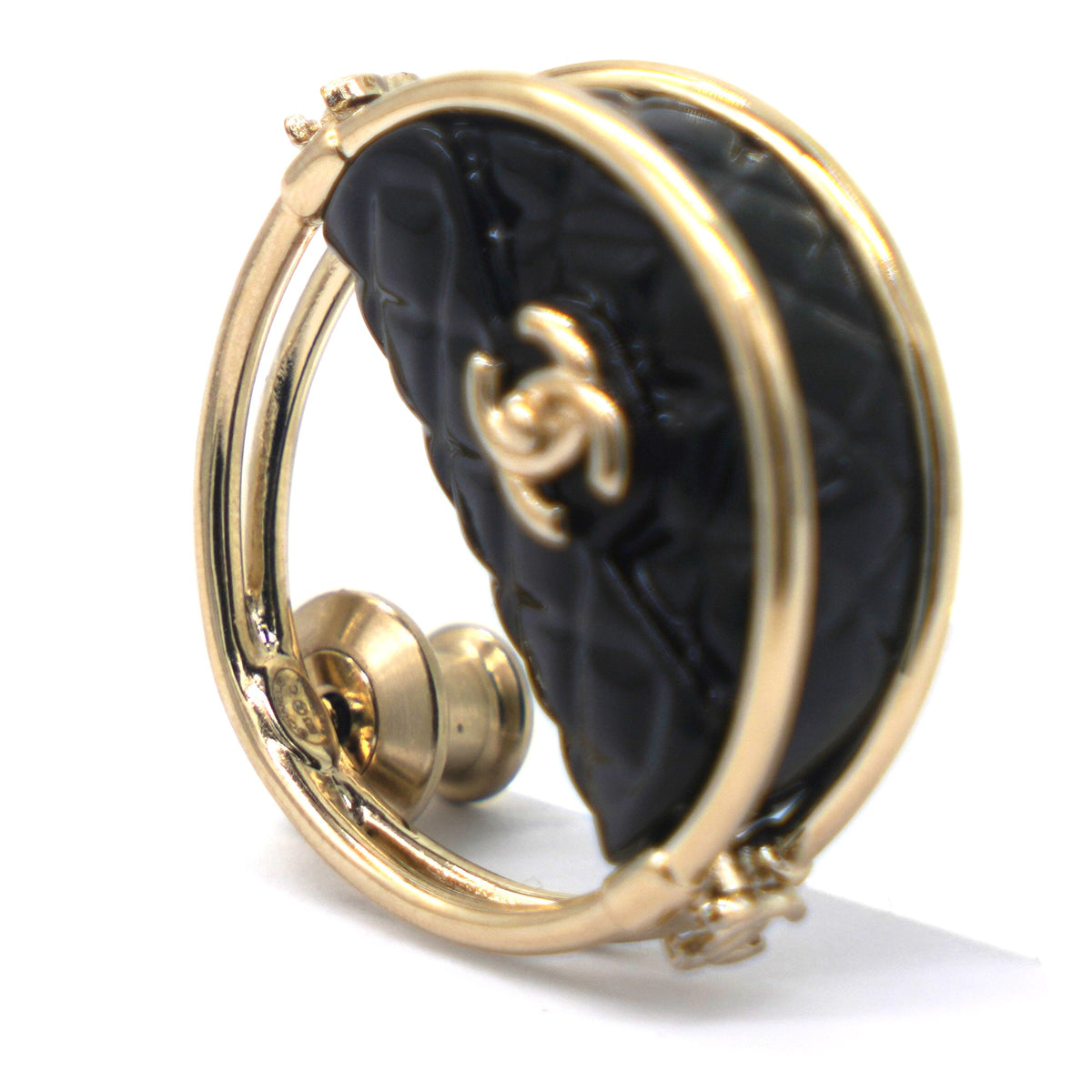 Chanel Quilted Flap Hoop Brooch