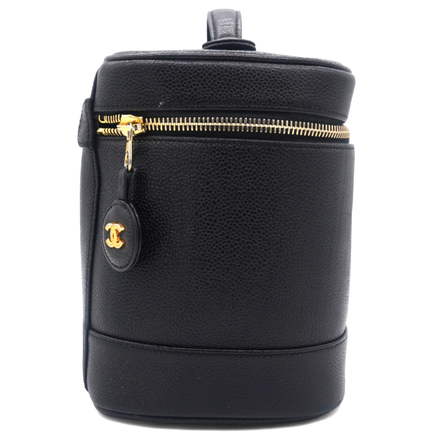 Chanel Caviar Vanity Cosmetic Case Black