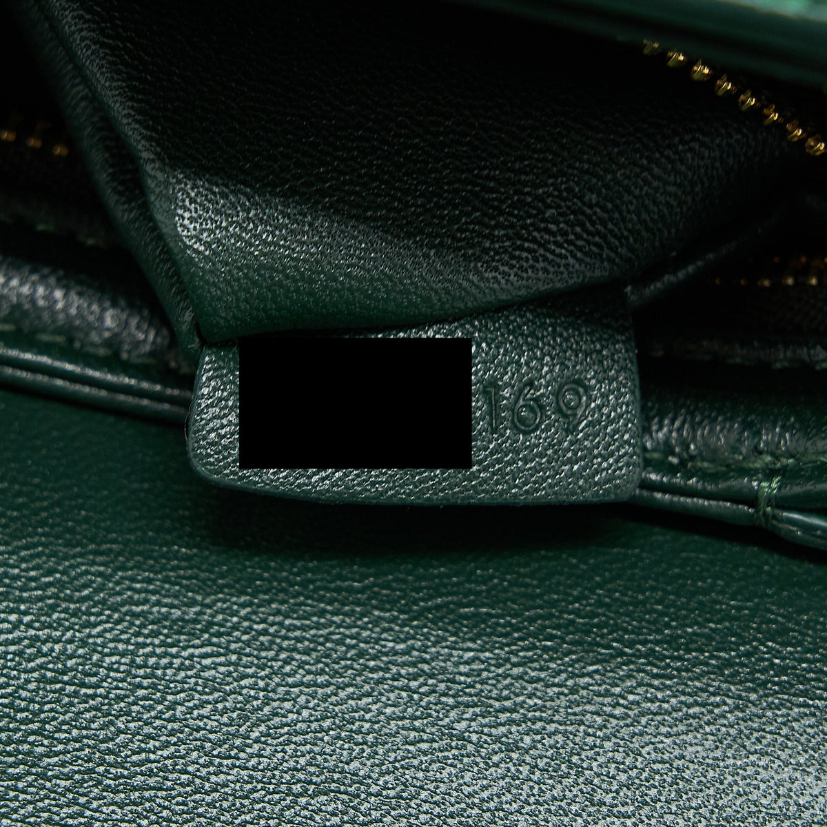 Celine Triomphe Bag Water Snake Leather Green GHW