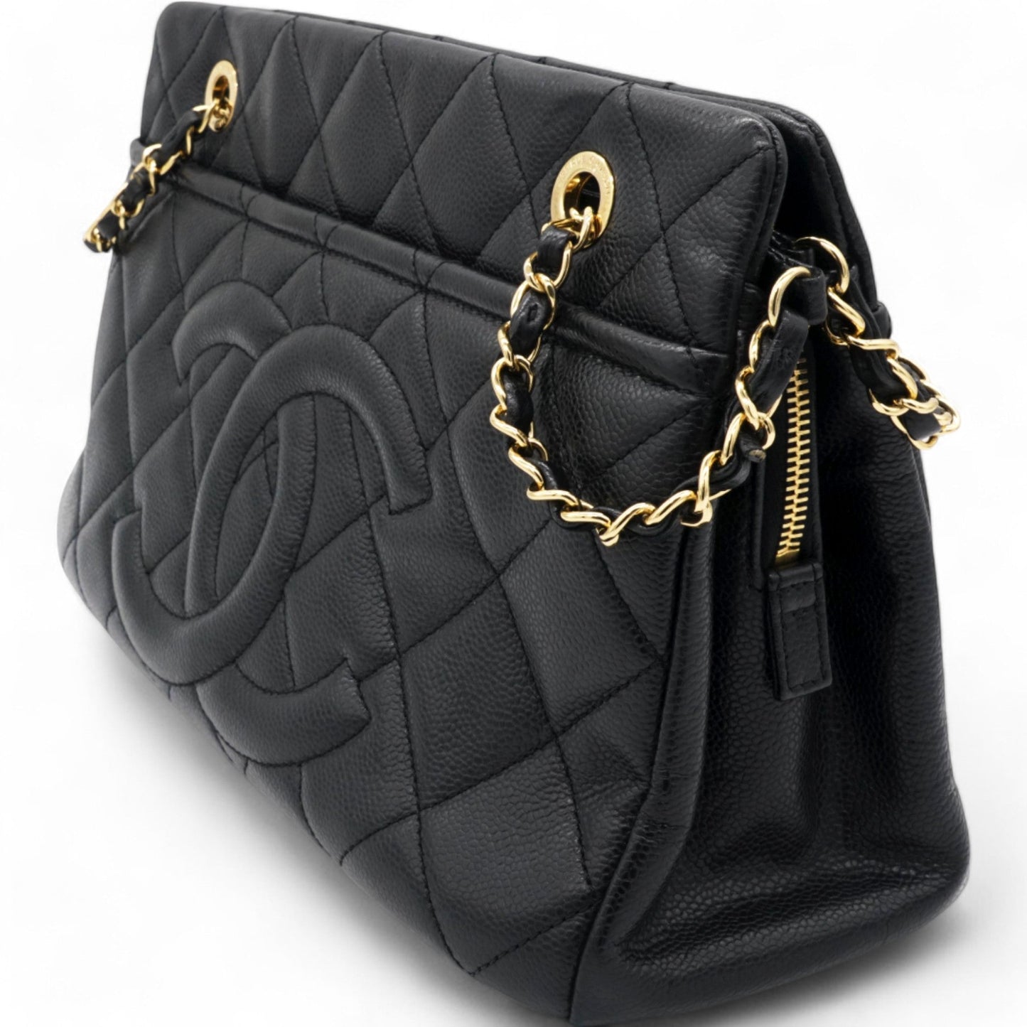 Chanel Caviar Quilted Timeless CC Soft Tote Black