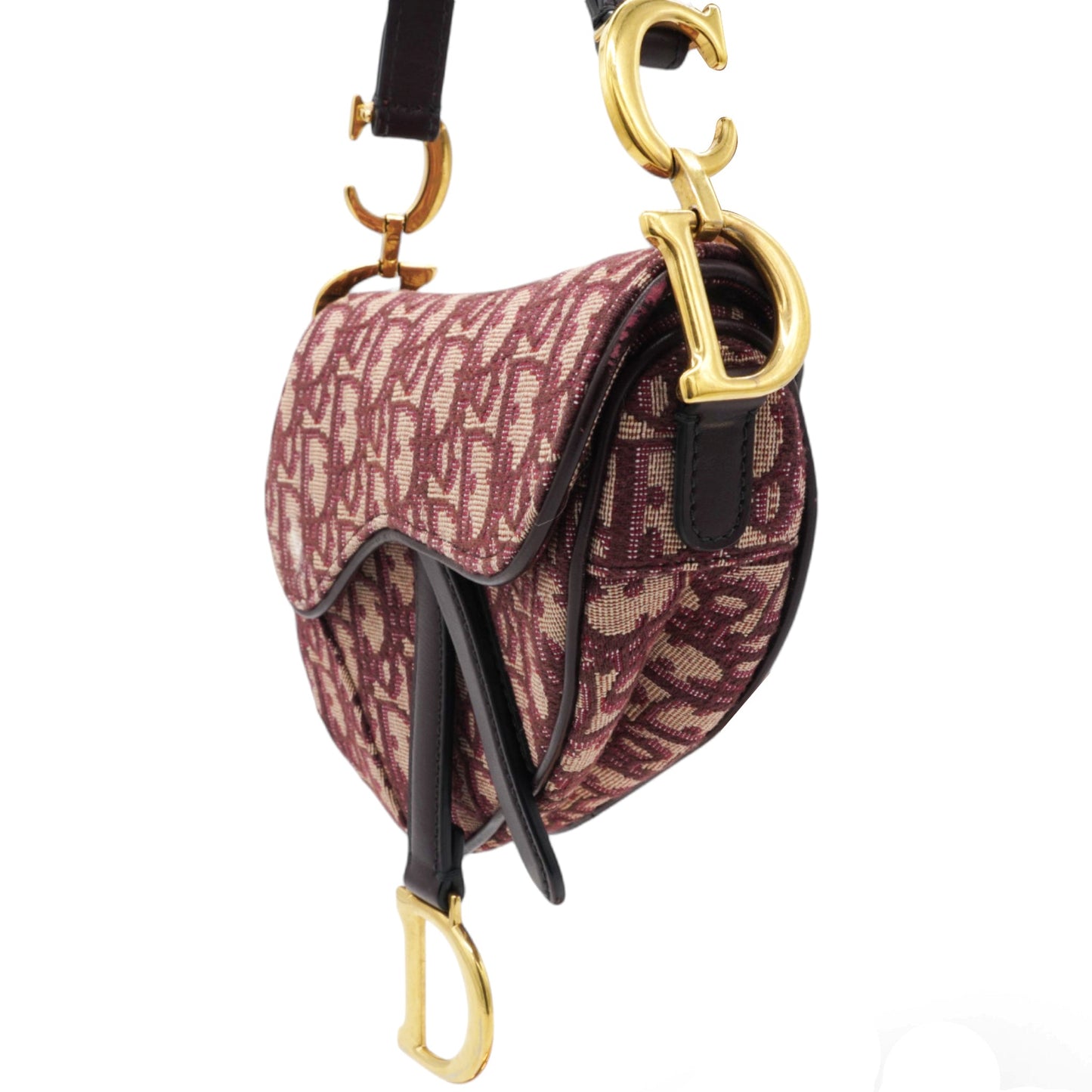 Dior Oblique Saddle Bag Burgundy